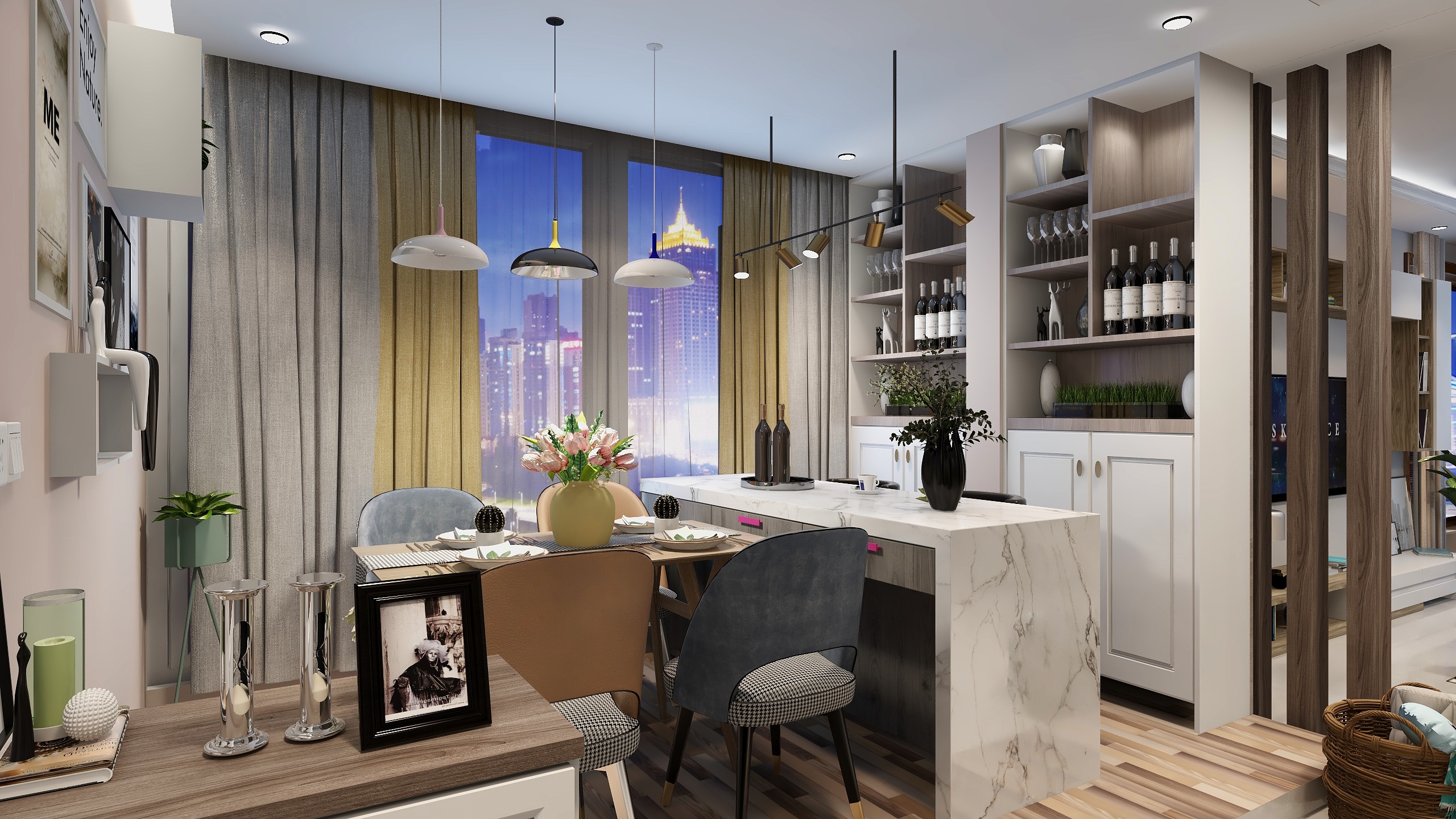 潮汐柒月-效果图-装修设计方案