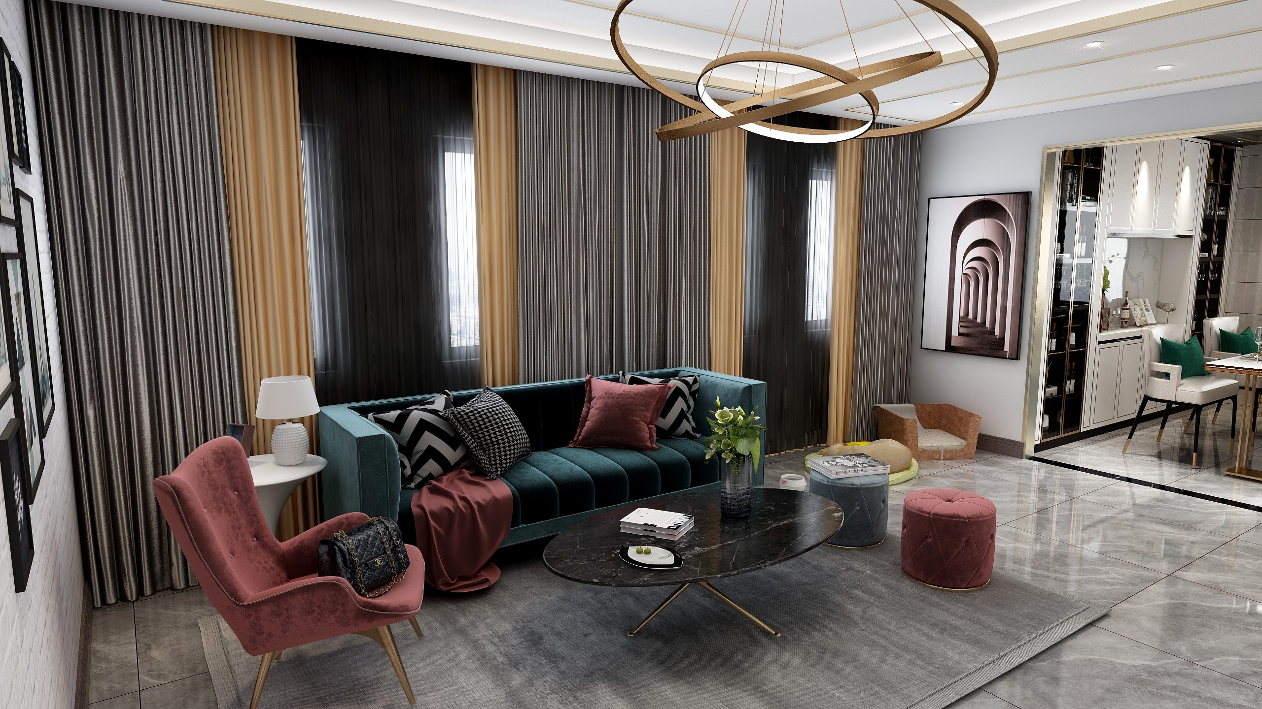 黄康-现代轻奢风装修效果图