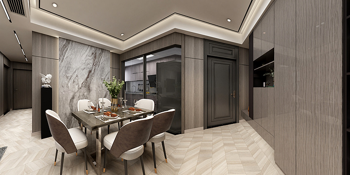 王健州-109平层现代风格-装修设计方案