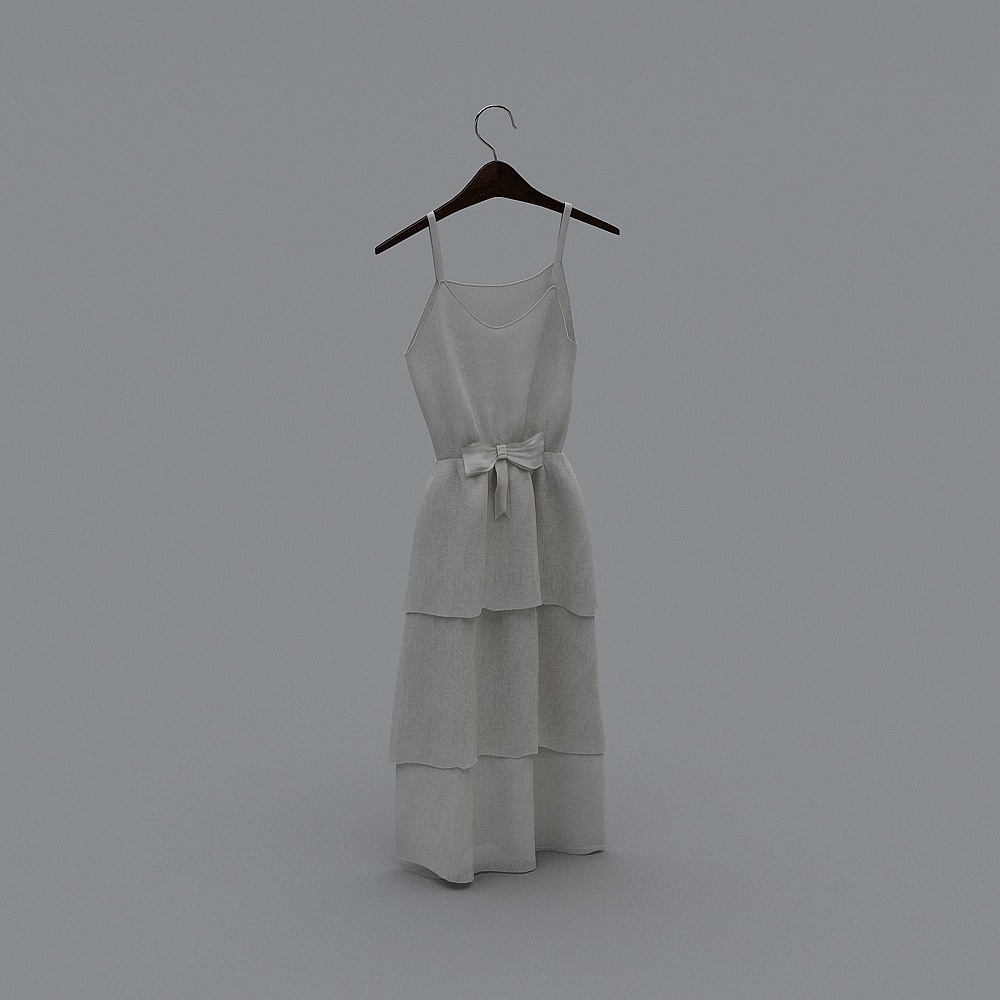 现代衣服-4-蝴蝶结吊带裙