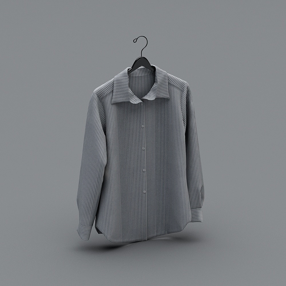 现代衣服-15-衬衫3D模型