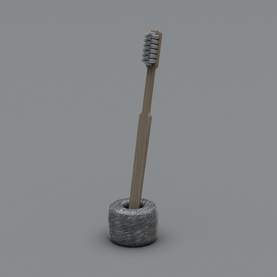 Modern Gray Toothbrushes for Toiletries