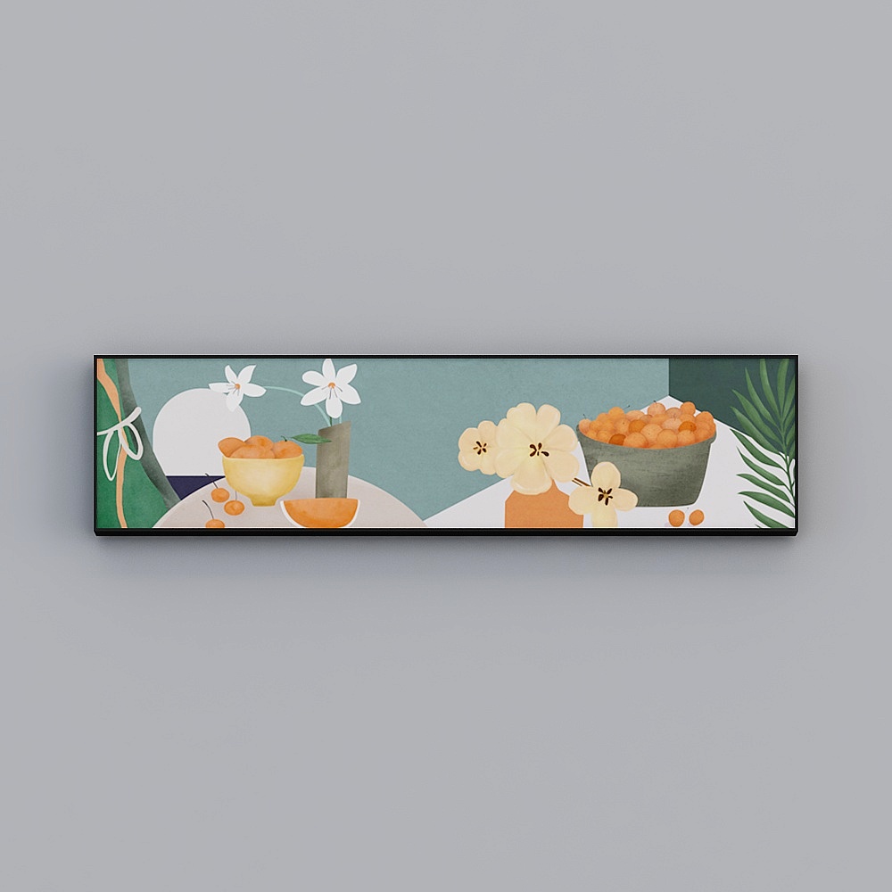 罗尚-现代风-床头装饰画-拾忆3D模型