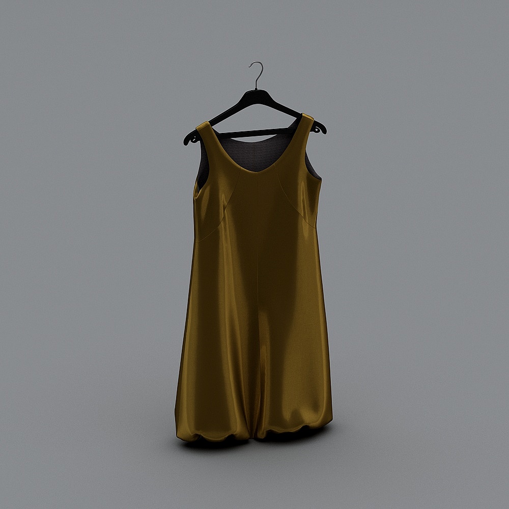 现代衣服-16-背心裙子3D模型