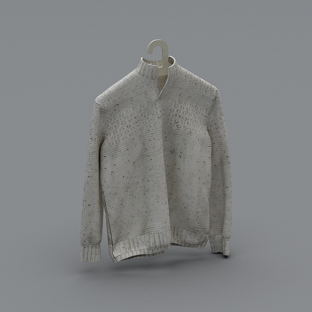 现代衣服-17-男士毛衣3D模型