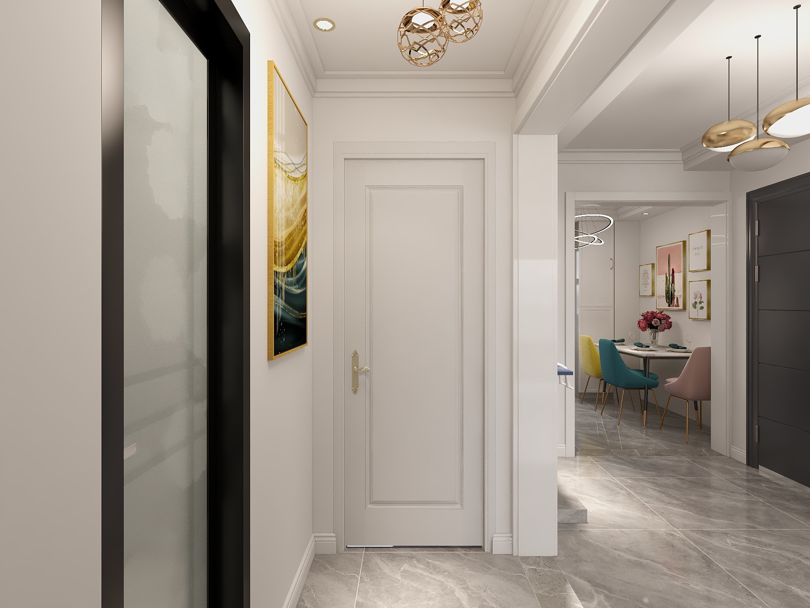 资深设计师徐浩天-97方现代轻奢二居装修效果图