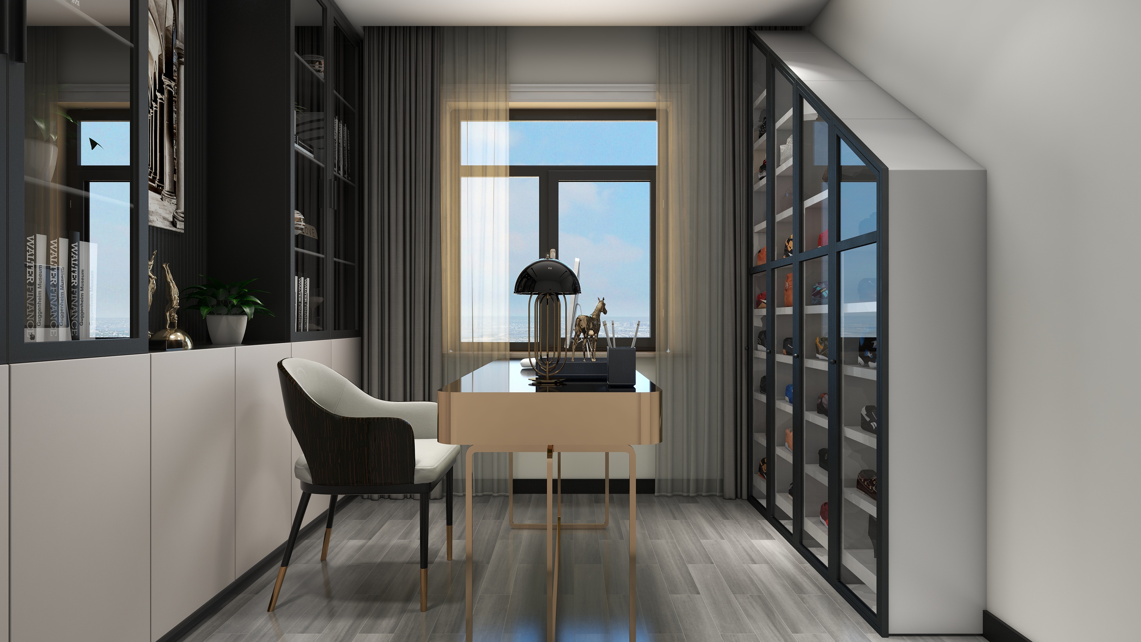 BEIYAN-DESIGN-『漠然』104平|现代极简黑白灰两居装修效果图