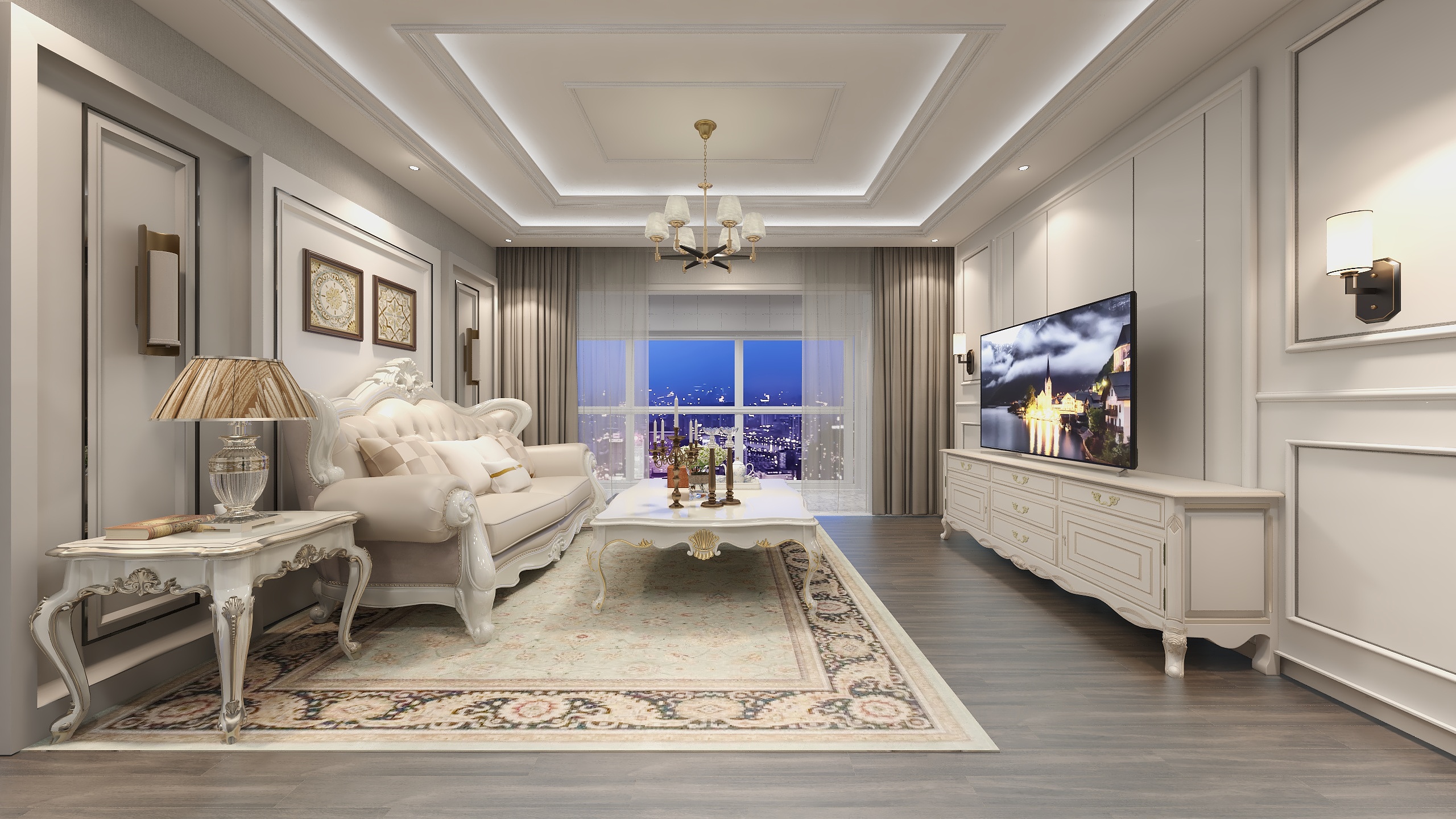 汉森装饰-现代美式106平4室1厅2卫1厨-装修设计方案