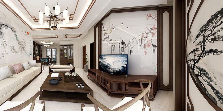 时空猎人666-刘总新中式豪宅-装修设计方案
