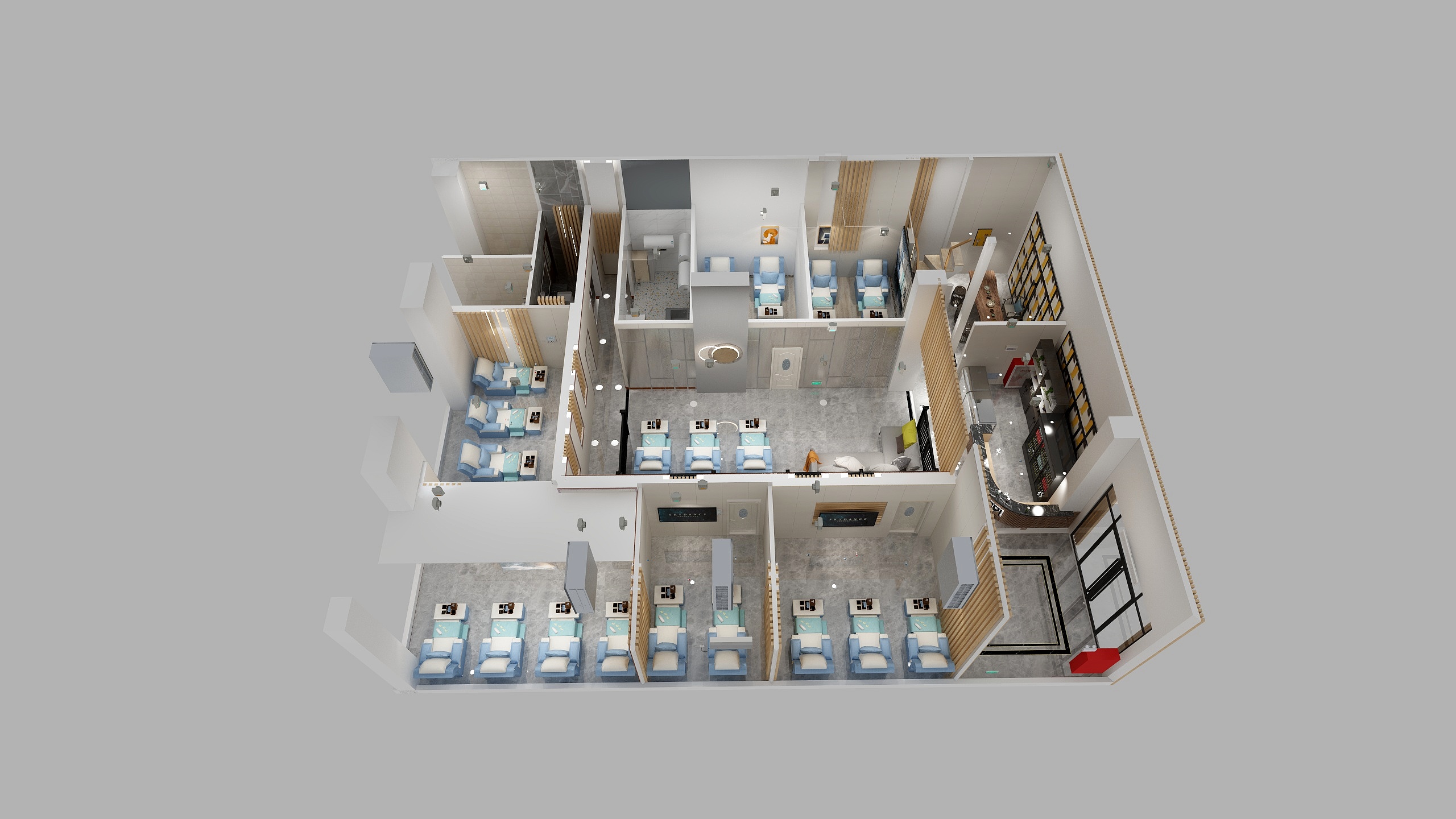 莱福装修设计-元元棋牌沐足-装修设计方案