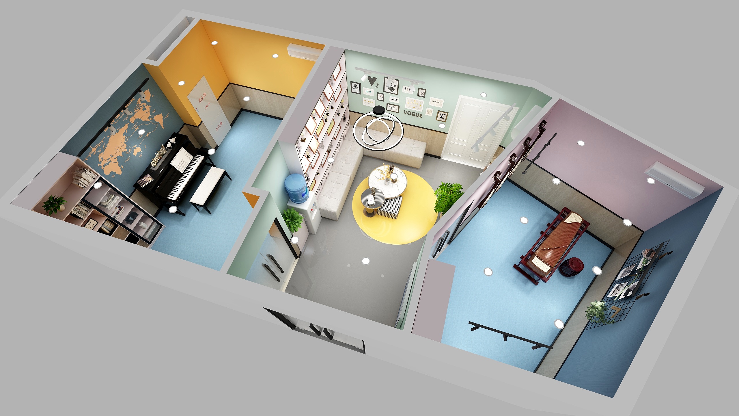 SJ_MIC-人济俱乐部音乐培训教室平面布置-副本-装修设计方案