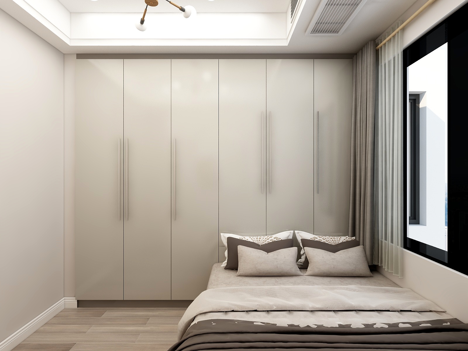 一品设计YP-127m²现代轻奢三居室装修效果图