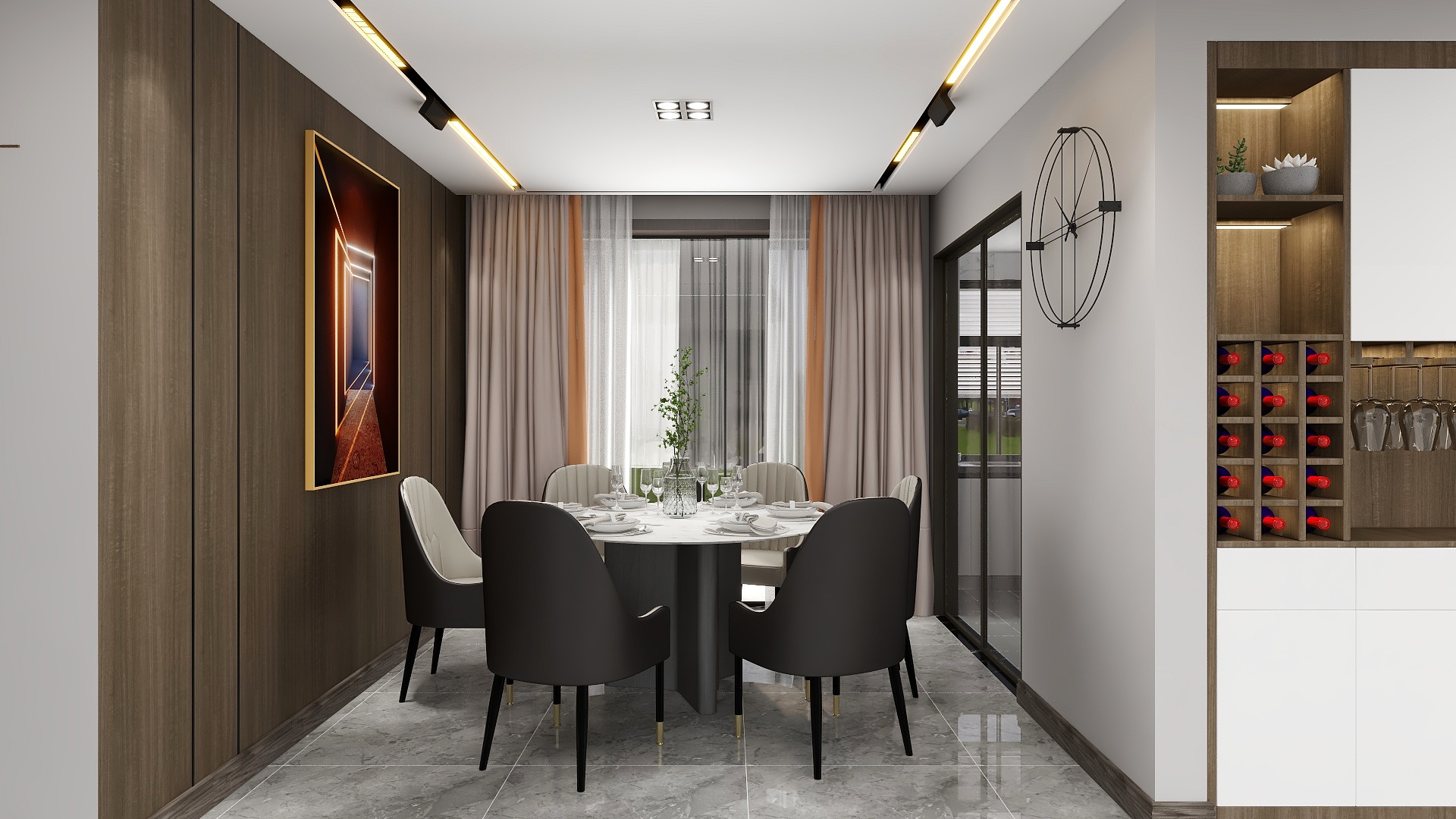 一品设计YP-圣地亚哥174m²四居室现代轻奢装修效果图