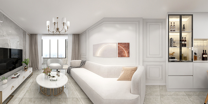 南昌如美FqQf-客餐厅CH8200AS北极灰-装修设计方案