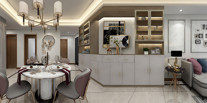 H青山-南湖艺境124平.美式轻奢-副本-副本-装修设计方案