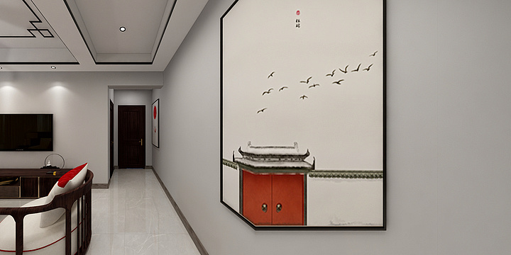 设计师秦思玮-中国红（新中式）-装修设计方案