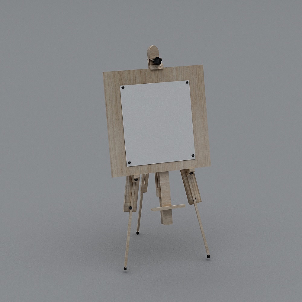 现代美术教室-画架 (1)3D模型