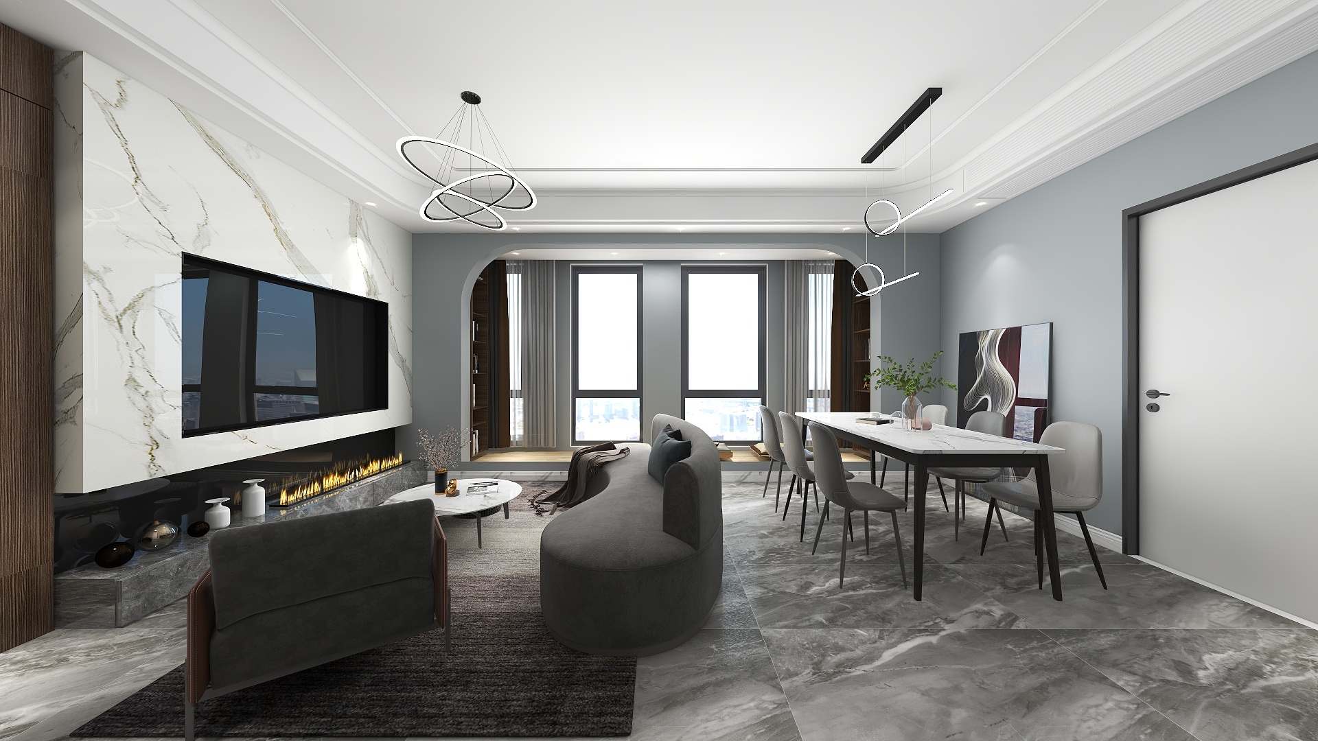 Aisons-瑞和园89.50㎡B户型3室2厅1卫-装修设计方案