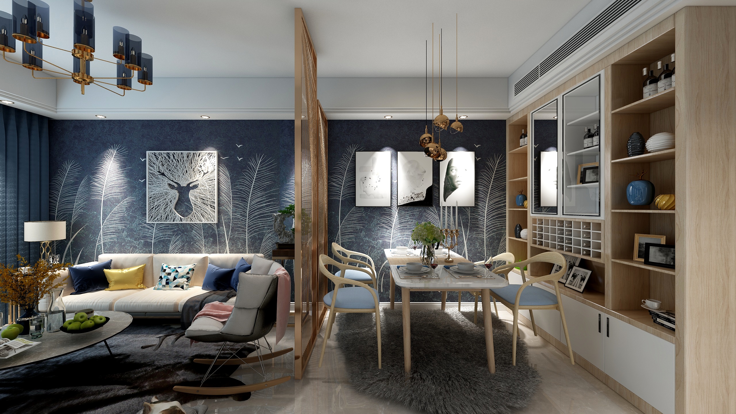 梁益裕-德信海德公园83.00㎡A2’3室2厅1卫1厨-副本-装修设计方案