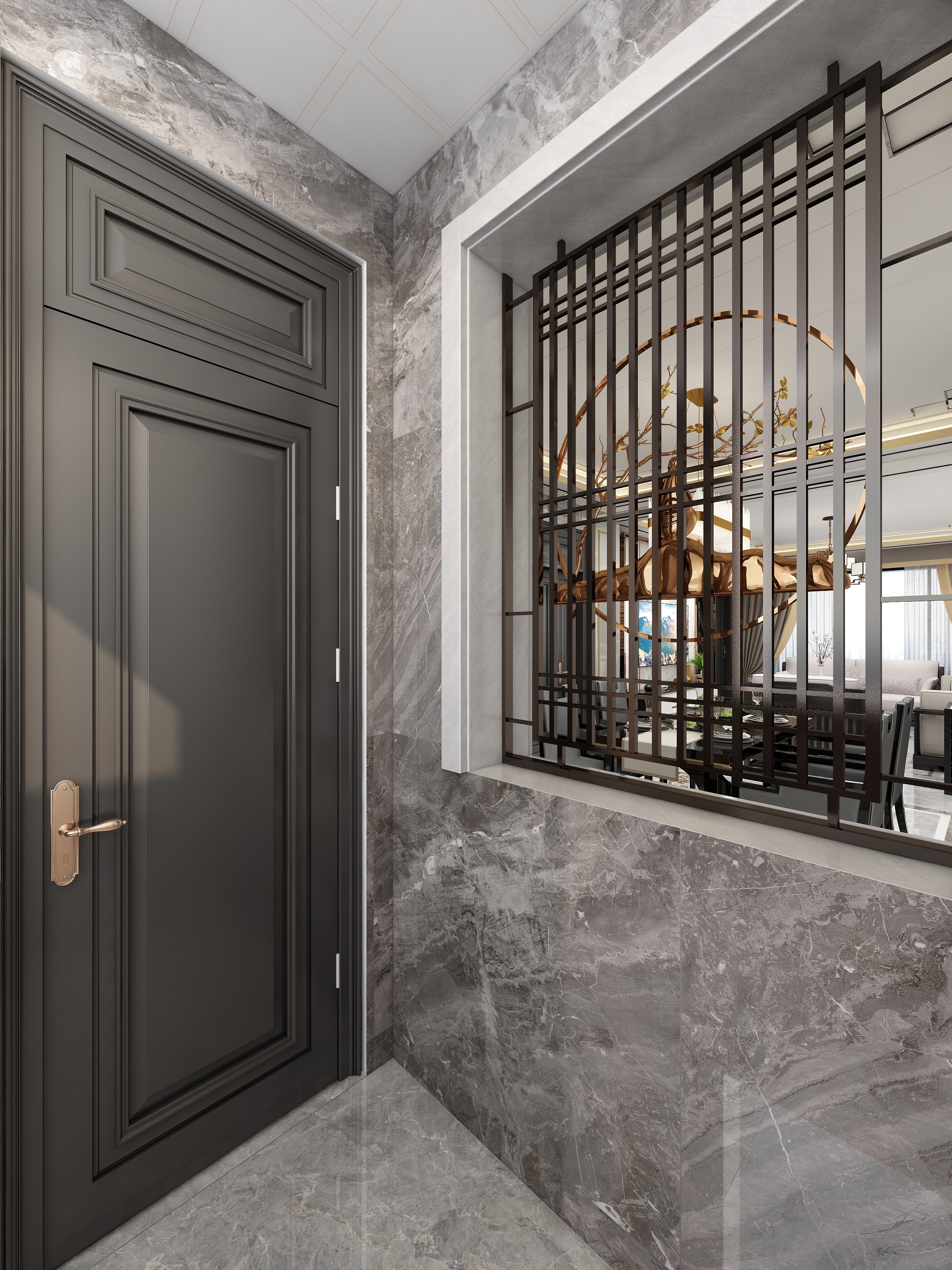 贾珍宇-蔚蓝-135方新中式装修效果图