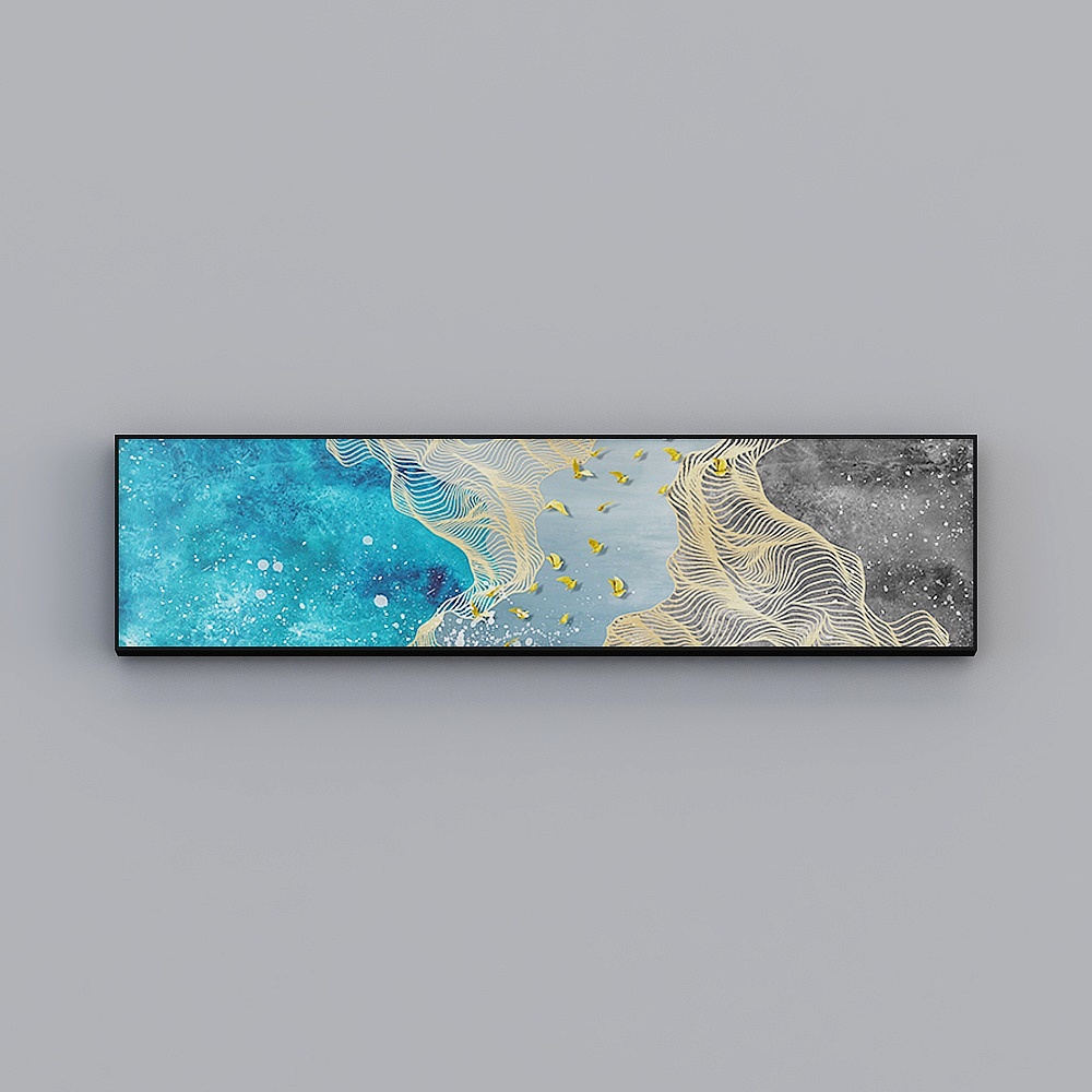 罗尚-现代风-轻奢卧室床头装饰画-曼妙之律A3D模型
