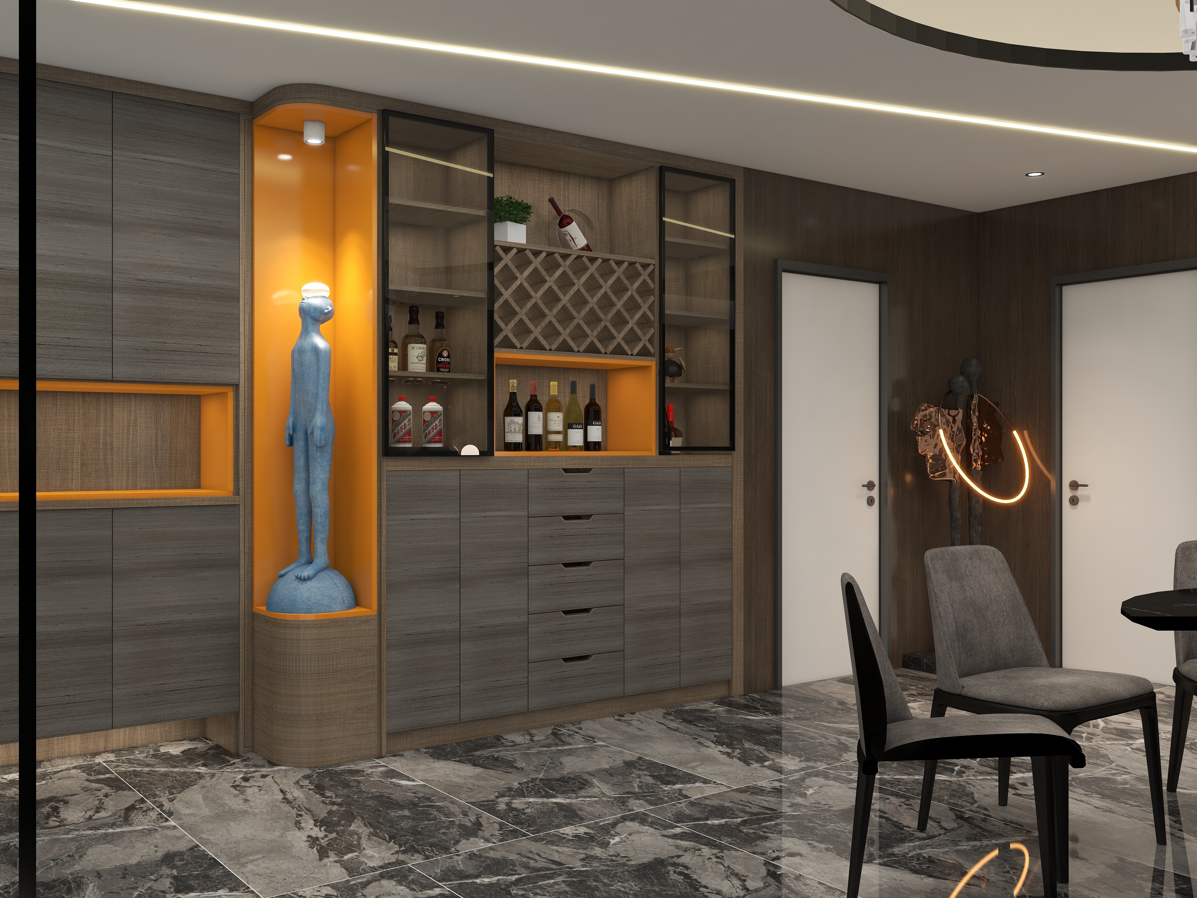 至简名设工作室-170平意式轻奢【马】-副本-副本-装修设计方案