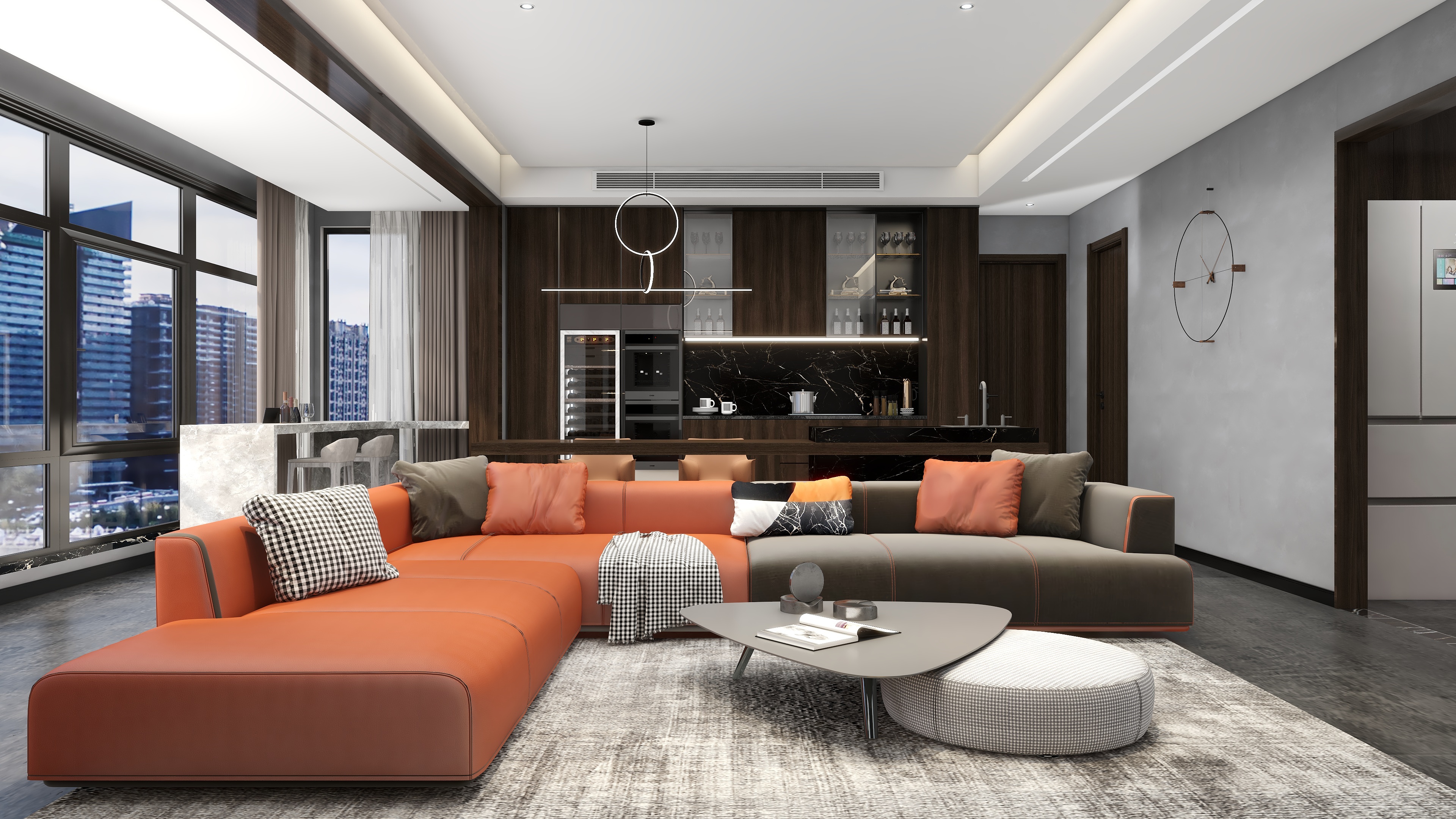 设计师赵响-【独家记忆】-现代-183平方4房2厅3卫装修效果图