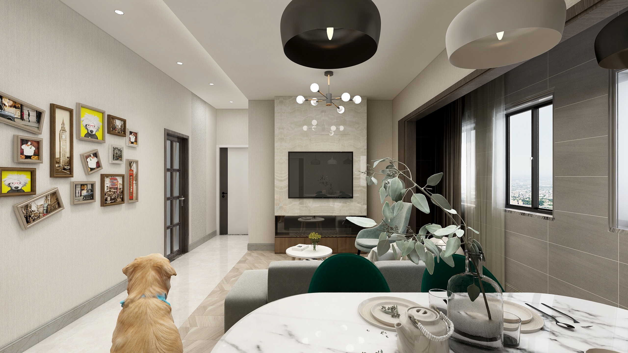 乌云盖雪蔡-瑞和园89.50㎡B户型3室2厅1卫-装修设计方案