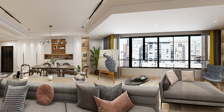 袁巍-花照云庭|北欧原木|刘家伟作品13688162956-装修设计方案