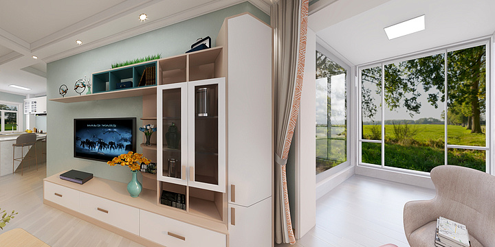 陈永刚YQ-德信海德公园83.00㎡A2’3室2厅1卫1厨-装修设计方案