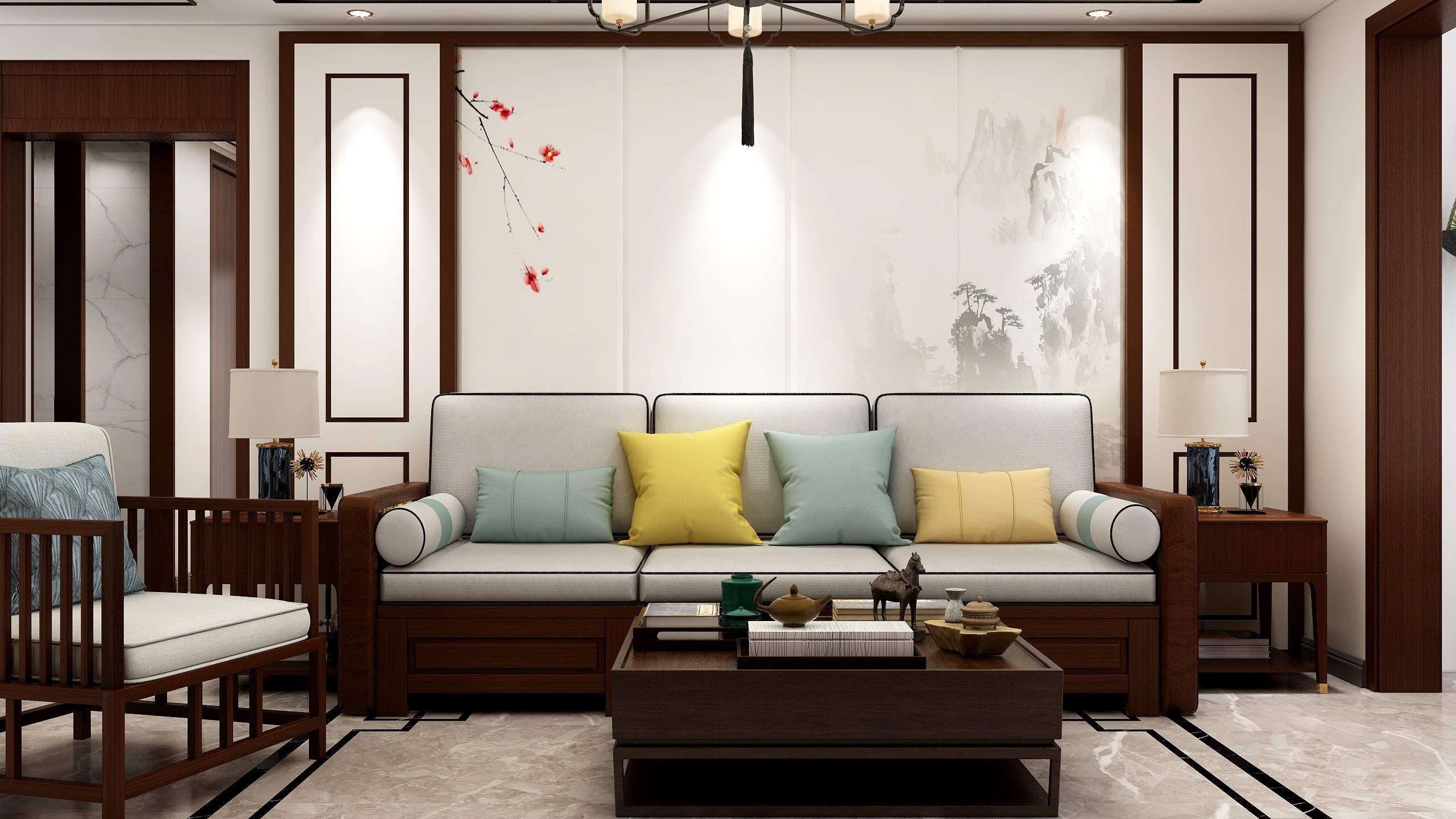 昆明裕尔家装饰-大气平新中式-装修设计方案