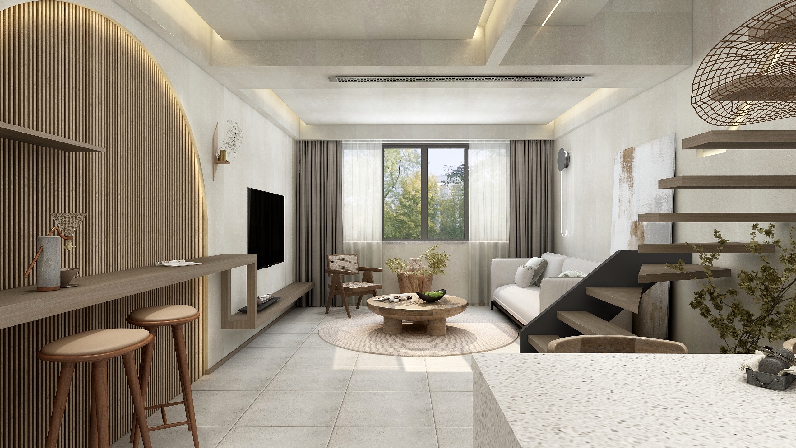 设计师谢榭-国悦府loft侘寂风-装修设计方案