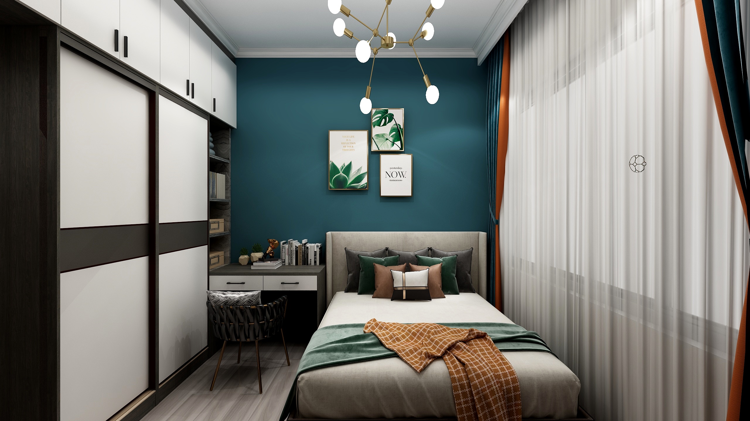 王兵-君临天下100.00㎡4-07’3室2厅1卫1厨装修效果图