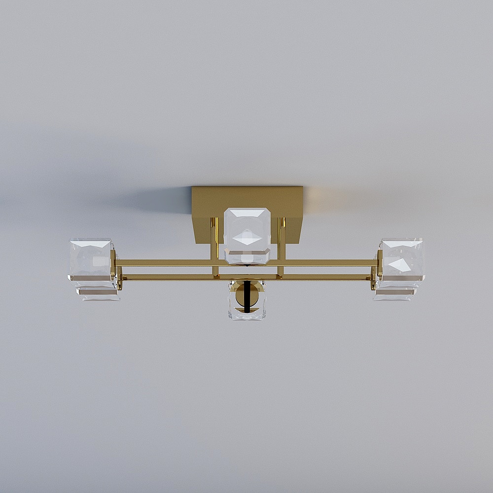 领坚吸顶灯3D模型