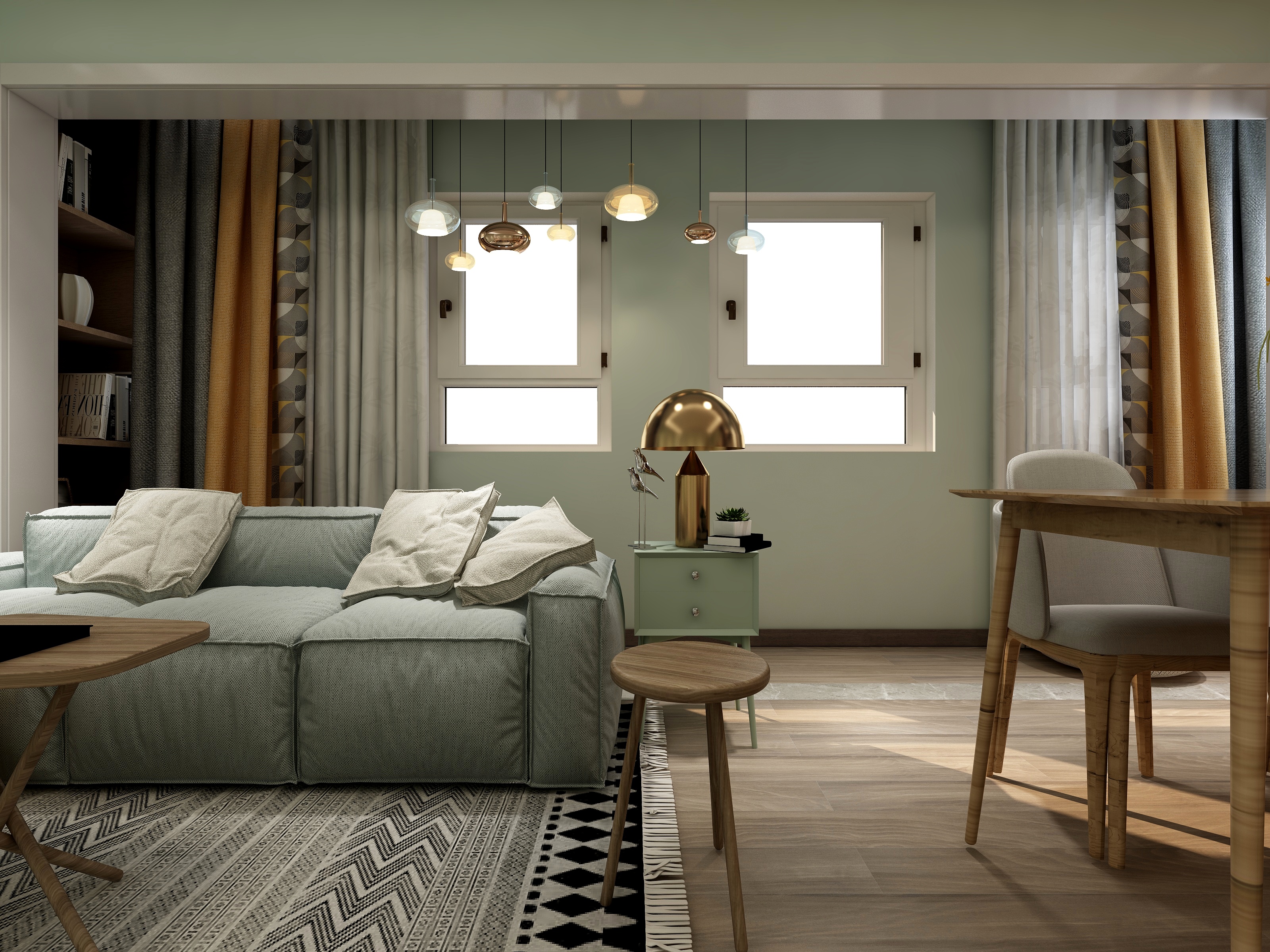 连岁-瑞和园89.50㎡B户型3室2厅1卫-装修设计方案