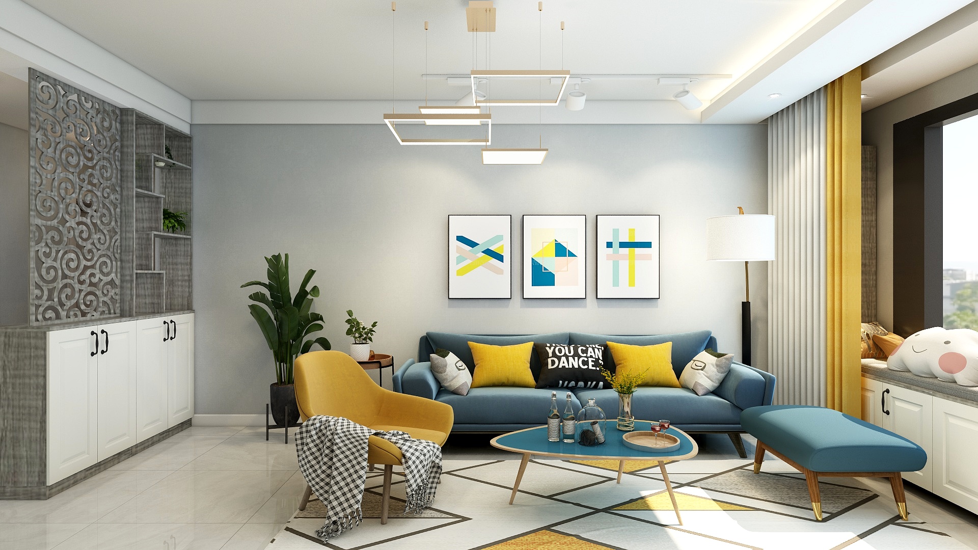 亚美装饰设计-水邑华庭-田园风装修效果图