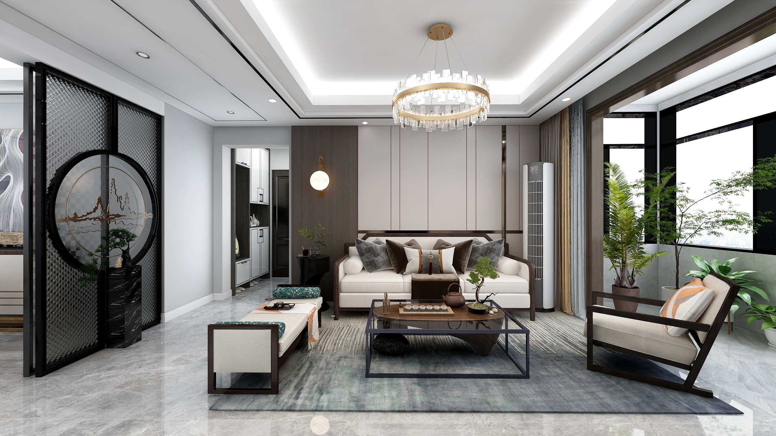 设计刘悦Ugly-133方轻工院单位小区四居装修效果图