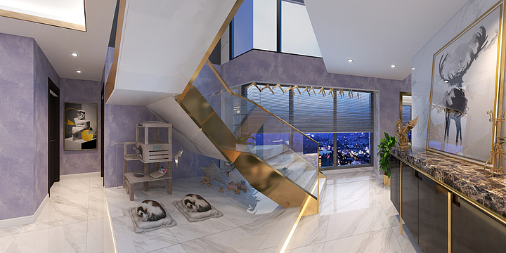 阿波罗健康漆-复式轻奢-装修设计方案