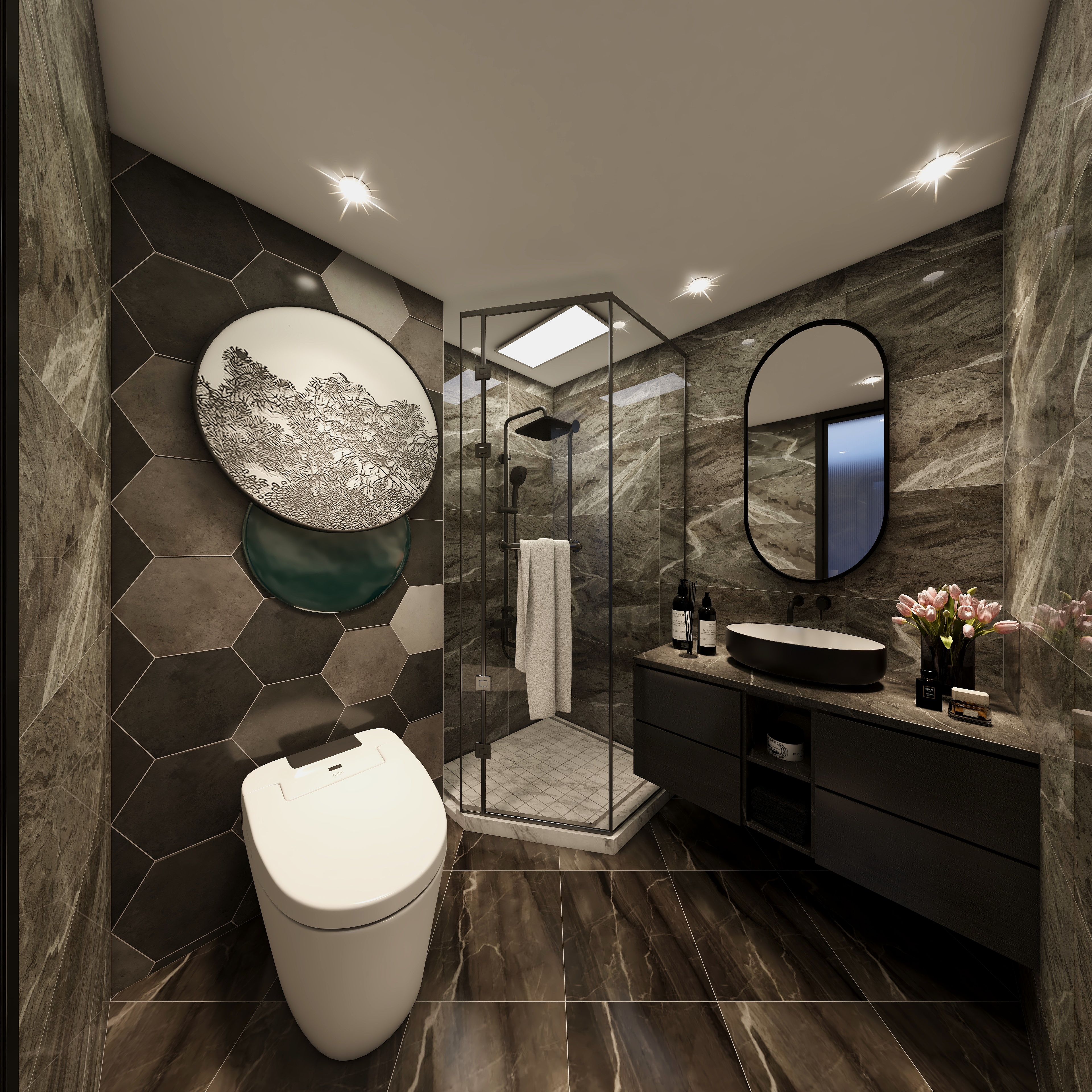 盖楠-新中式装修效果图