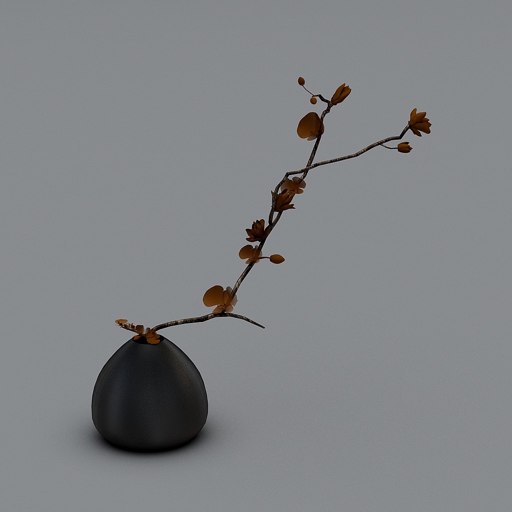 新中式-摆件-花瓶-XS3D模型