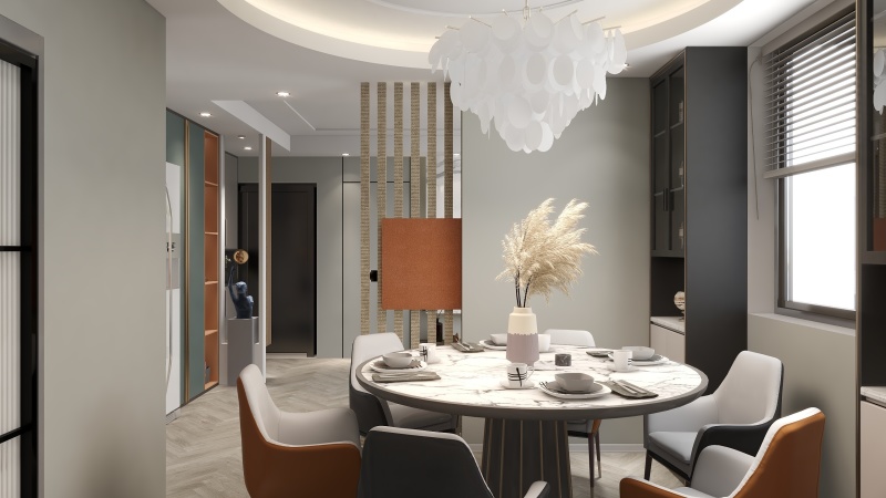 Contemporary Dining Room with Minimalist Decor