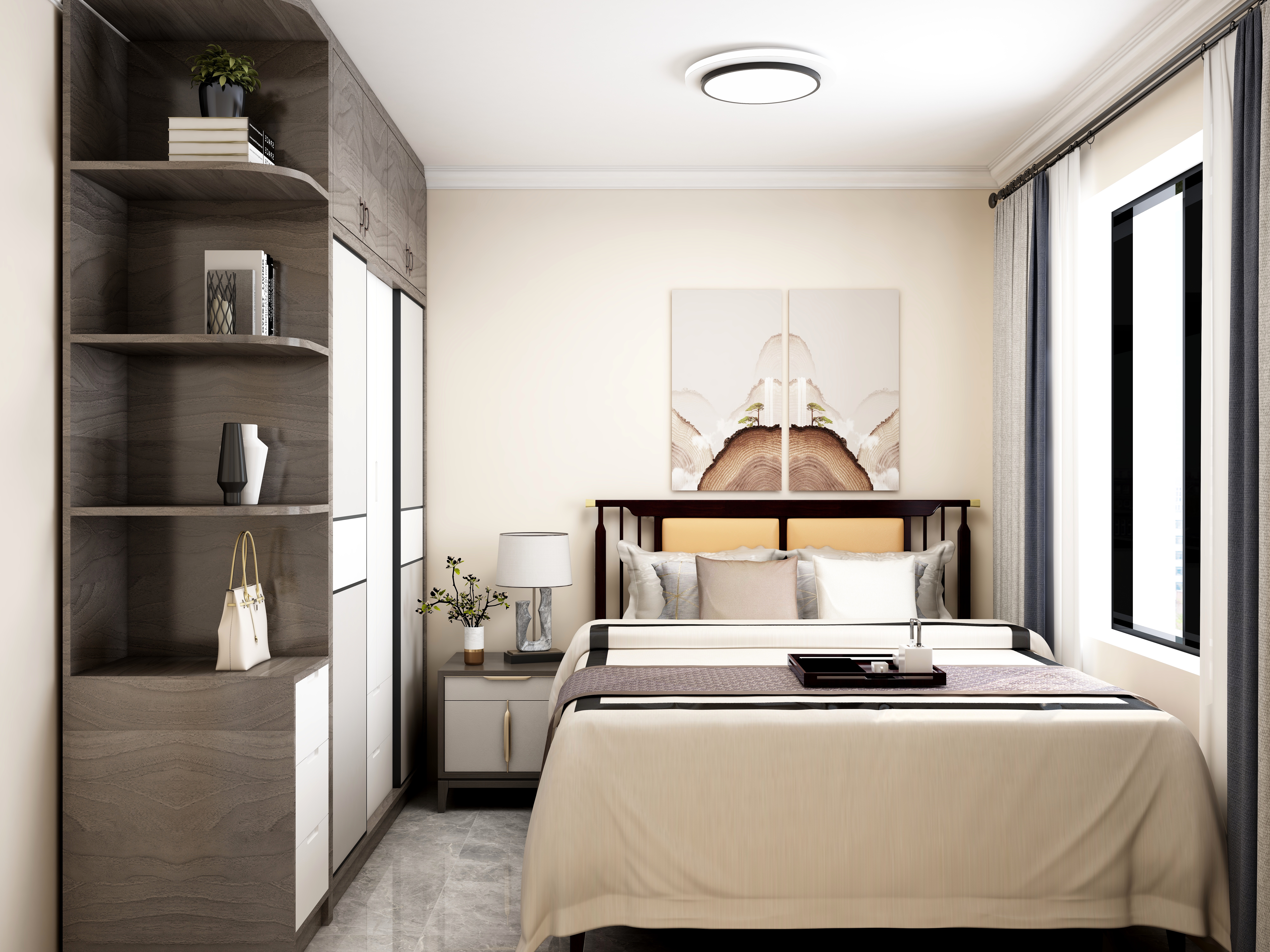 北京一起装修网-【新中式】75m²全屋设计方案装修效果图