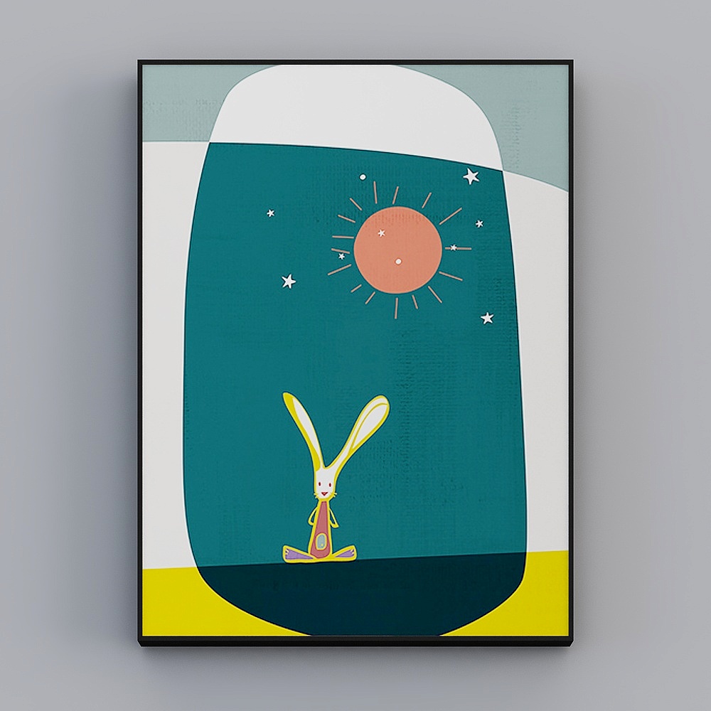 罗尚-现代风-创意小清新装饰画-趣味萌宠C