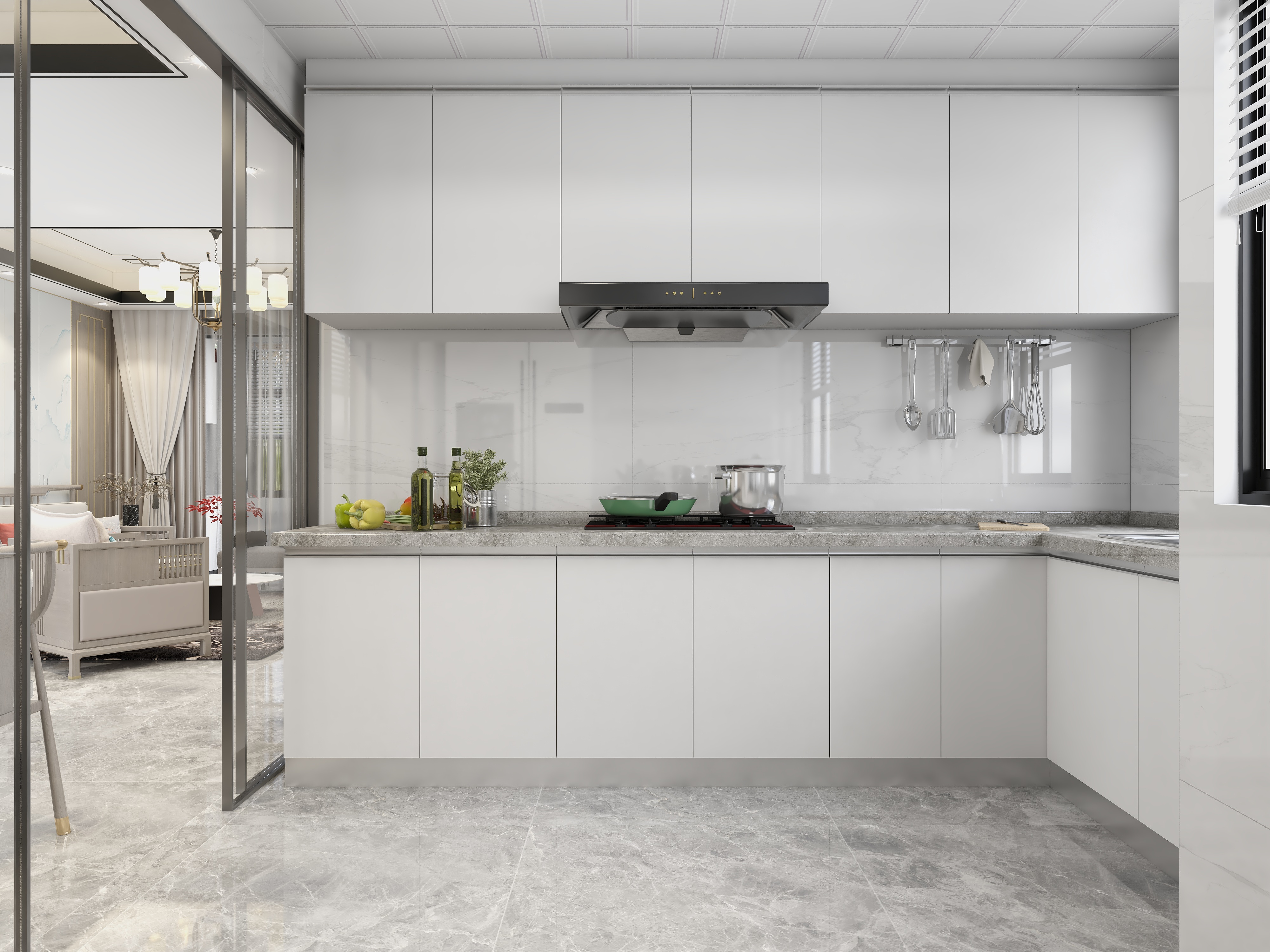 吴爽-121m²新中式三居室装修效果图