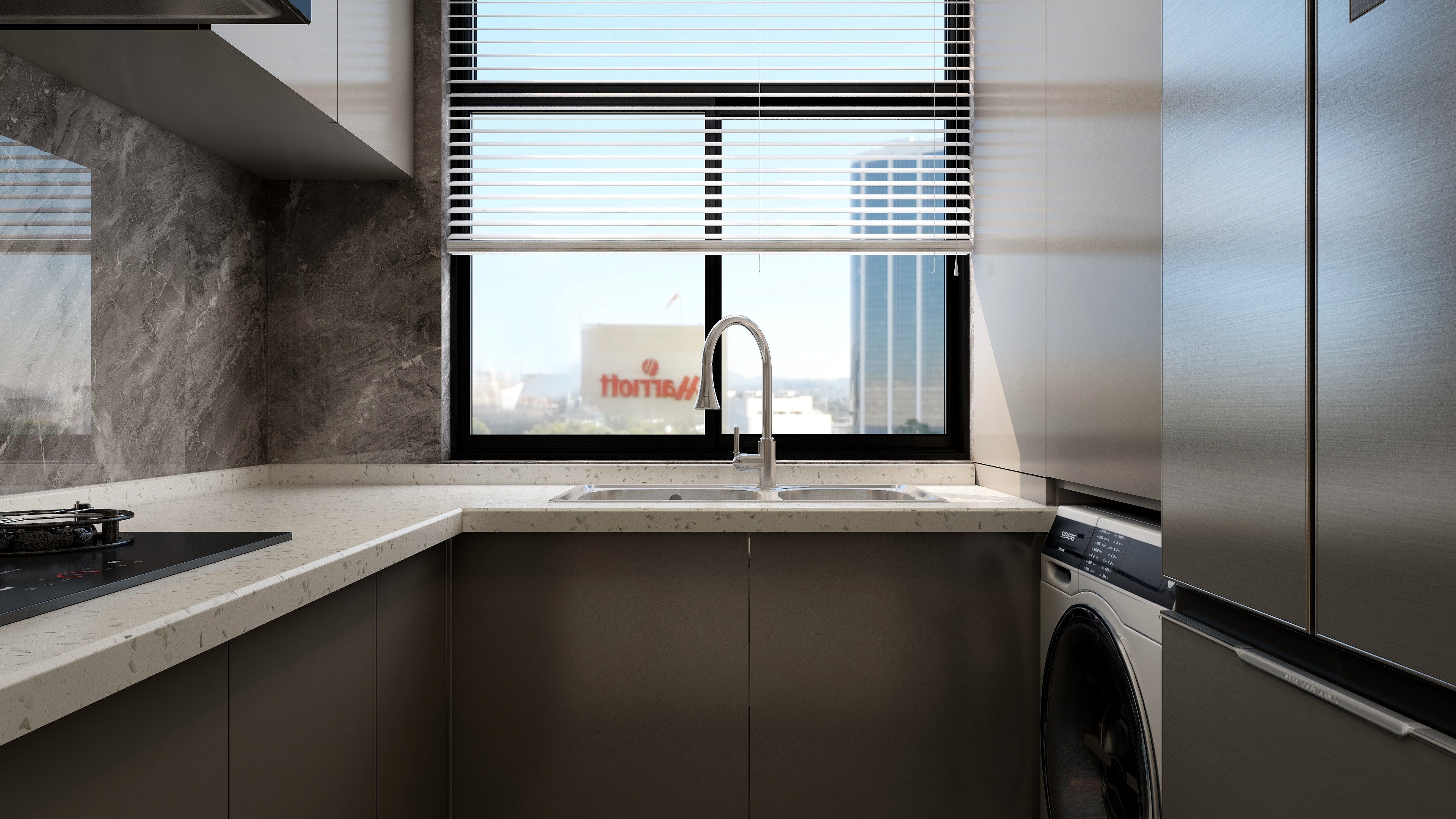 徐国瑜-100平现代简约二居装修效果图