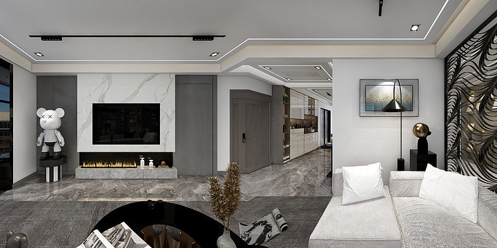 L文江-现代风客餐厅-装修设计方案