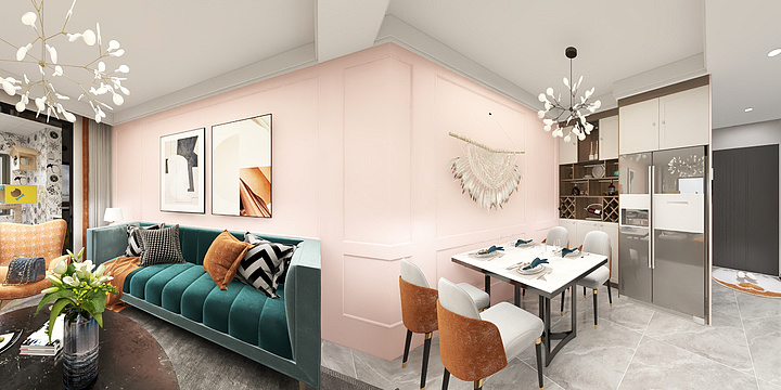 飛天宝宝-德信海德公园83.00㎡A2’3室2厅1卫1厨-装修设计方案