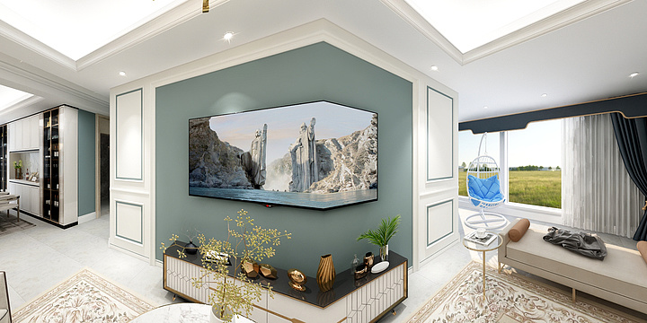 效果图设计美-理想大地平层花园-装修设计方案