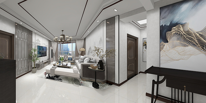 全屋整装大家居-如意家园1号楼1单元1202-新中-装修设计方案