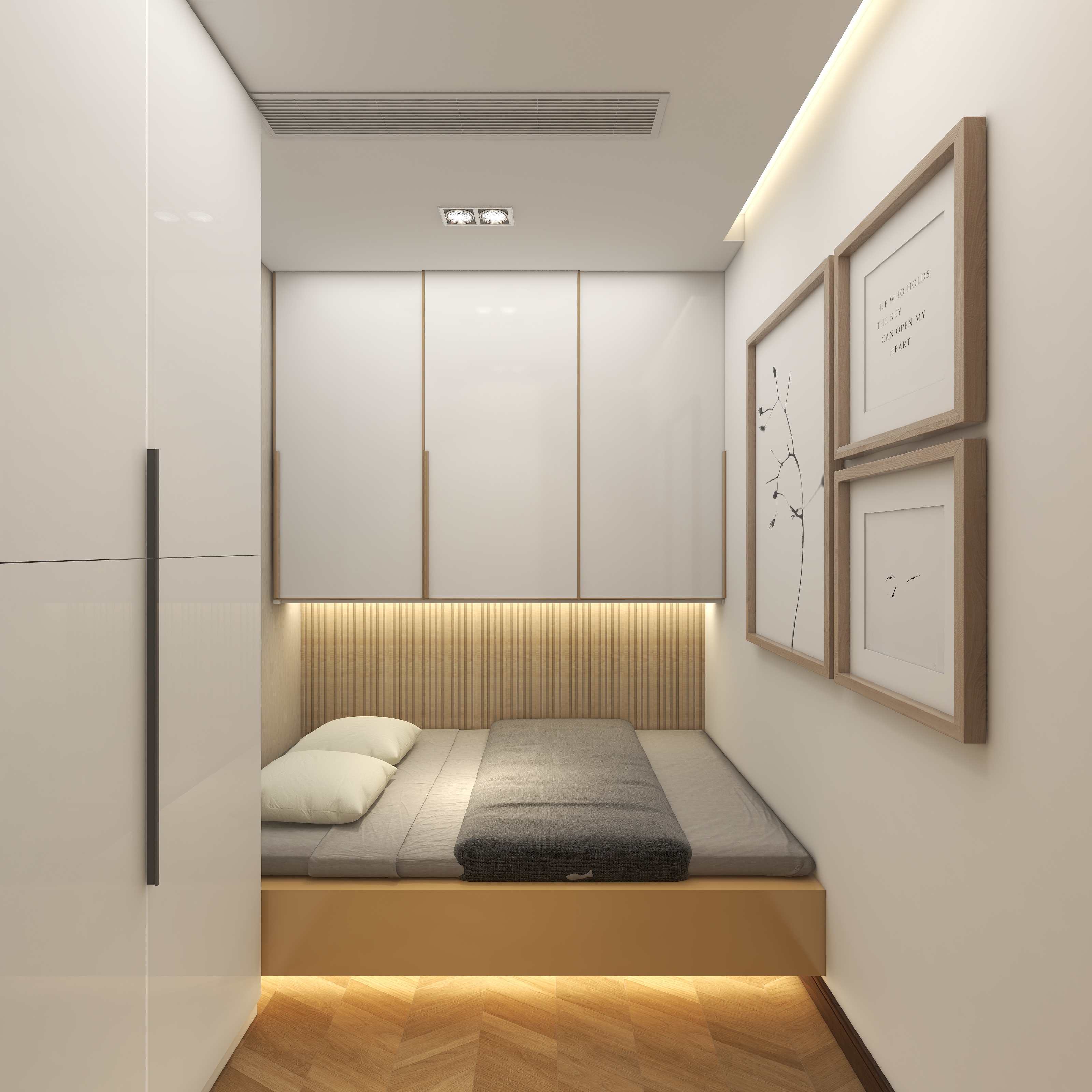 廸偉-126平方米现代简约两居装修效果图